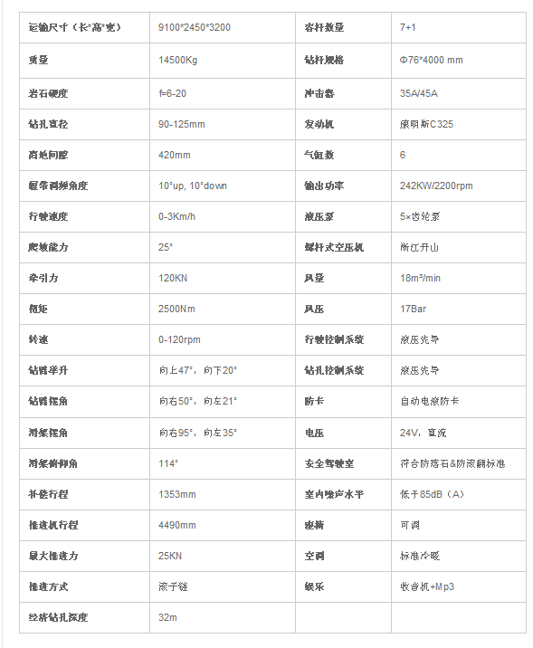 KT10型一体式潜孔钻车